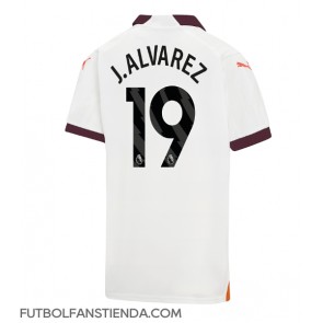 Manchester City Julian Alvarez #19 Segunda Equipación 2023-24 Manga Corta